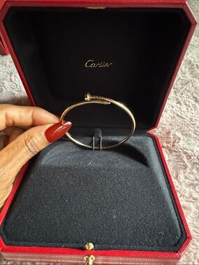 Cartier Pink/Rose Gold Juste un ClouScrew Motif Bangle Bracelet - 18k Rose Gold